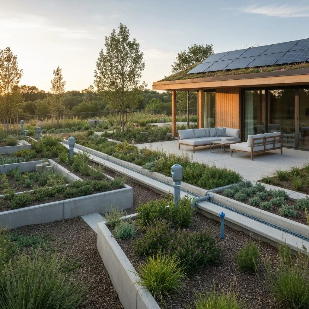 A1 Constuction and Remodeling Las Vegas | Contemporary Landscaping Design Ideas for Stunning Exteriors Contemporary backyard landscape with geometric design and minimalist plantings