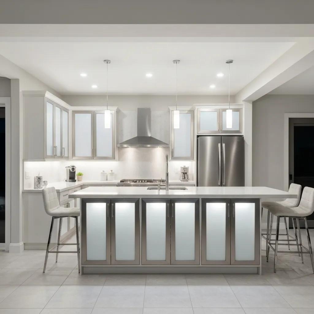 A1 Constuction and Remodeling Las Vegas | How to Choose Kitchen Cabinets for Your Dream Space Modern kitchen with elegant cabinets showcasing a blend of solid wood and stainless steel