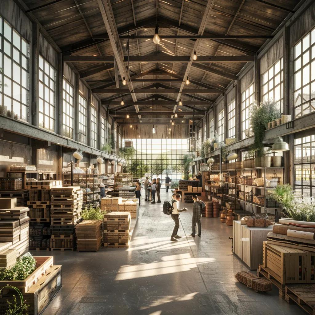 A1 Constuction and Remodeling Las Vegas | Cost-Effective Sustainable Materials for Office Renovations Local supplier warehouse featuring sustainable materials for office renovations